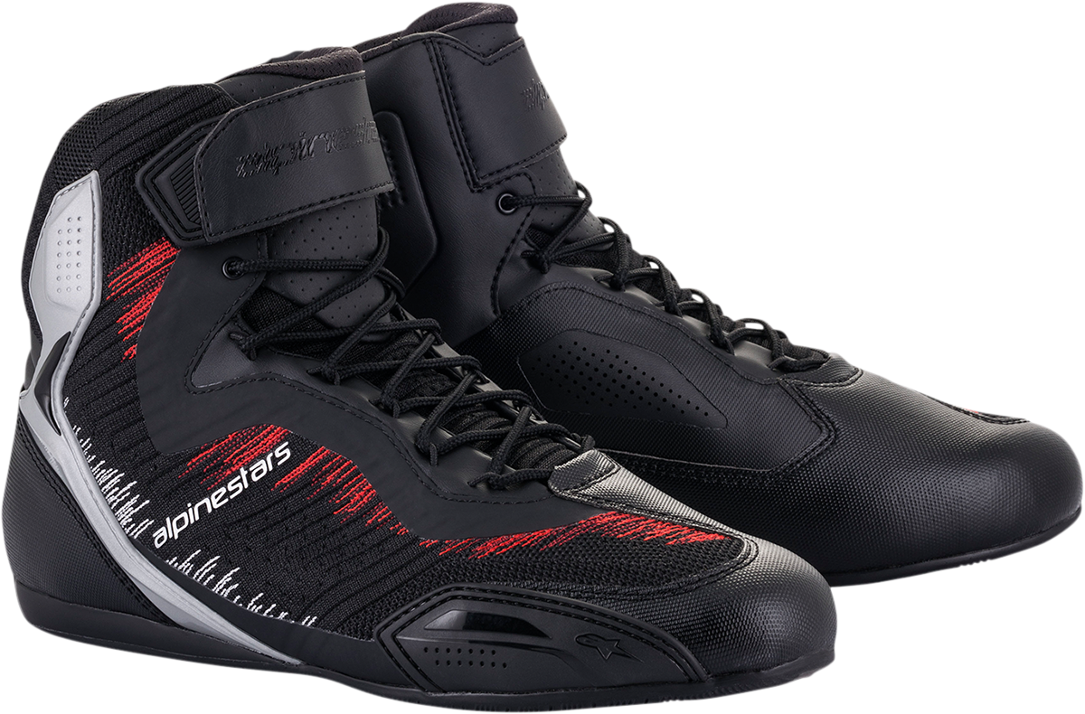 Alpinestars Faster 3 Rideknit Riding Shoes US 8.5 Black/Silver/Red 