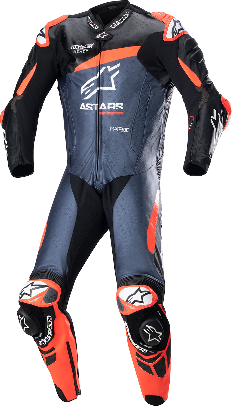 Alpinestars GP Plus v4 Leather Suit Black/Red Fluo/Blue US 42 / EU