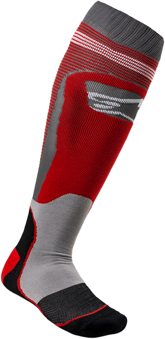 Calcetines Alpinestars MX Plus1 Rojo Gris-DESCATAL