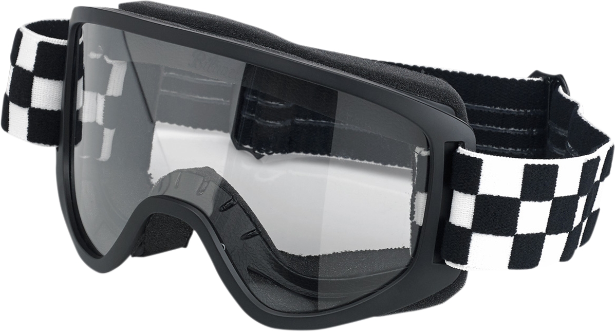 Biltwell Mens Motorcycle Moto 2.0 Goggles Lightning Bolt Black//White