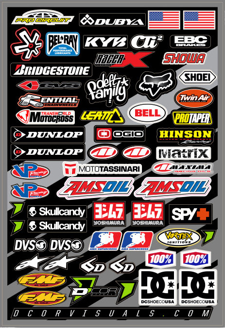 D-COR YAMAHA DECAL SHEET 40-50-101