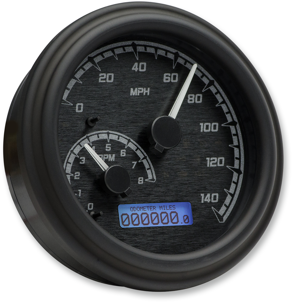 Dakota Digital Black Fatbob Tank Mounted Speedometer 96-03