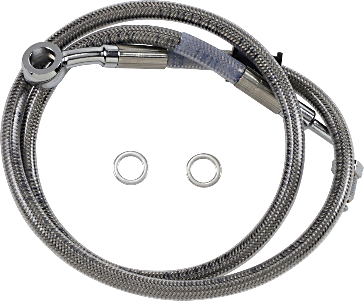 Drag Specialties Extended Stainless Steel Front Brake Line Kit 1741