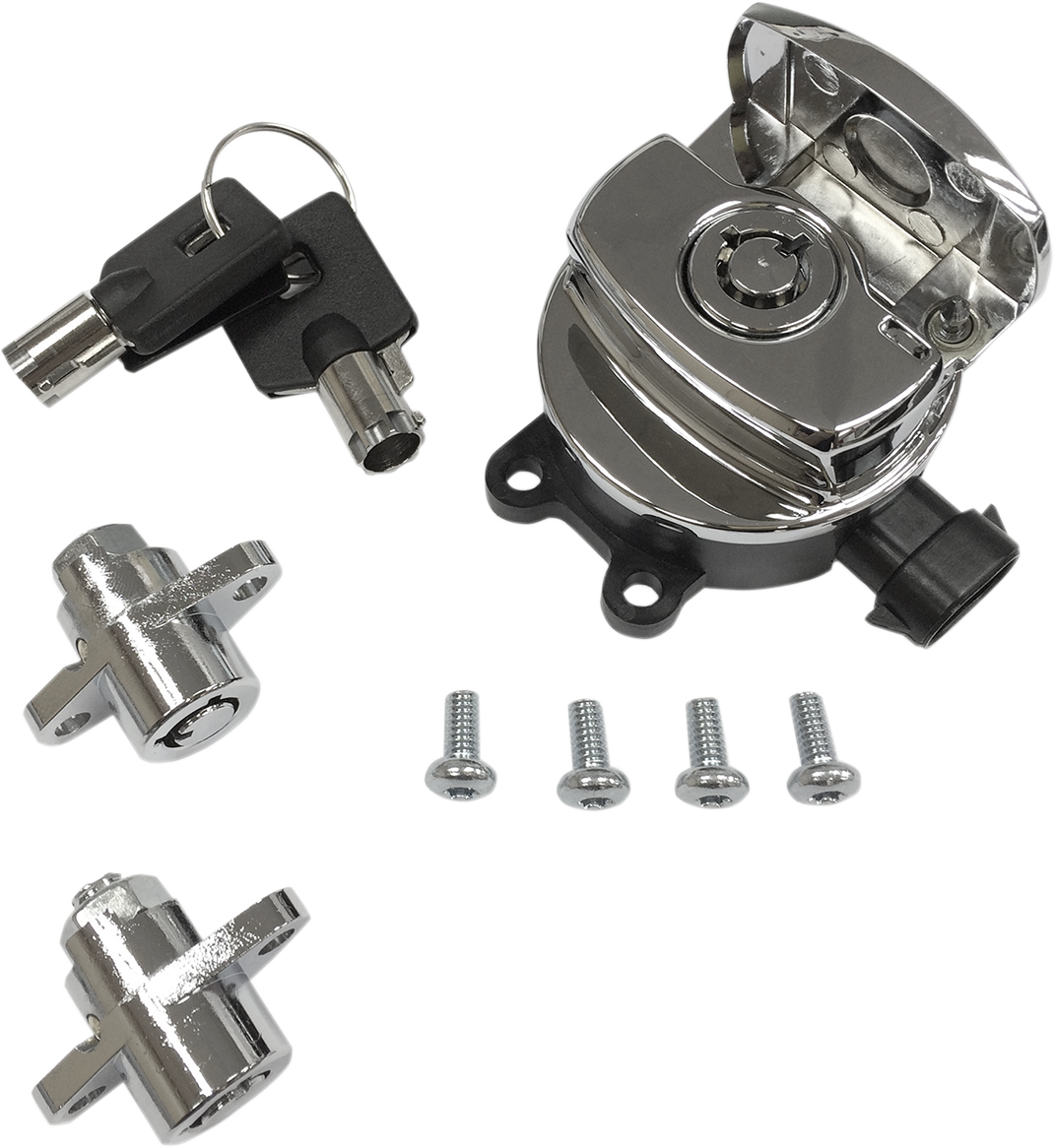 Drag Specialties Side Hinge Chrome Ignition Switch for Harley Davidson