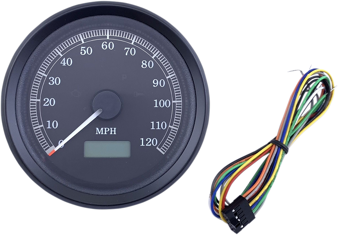 Drag Specialties 3 3/8" Programmable Electronic Speedometers 120 mph