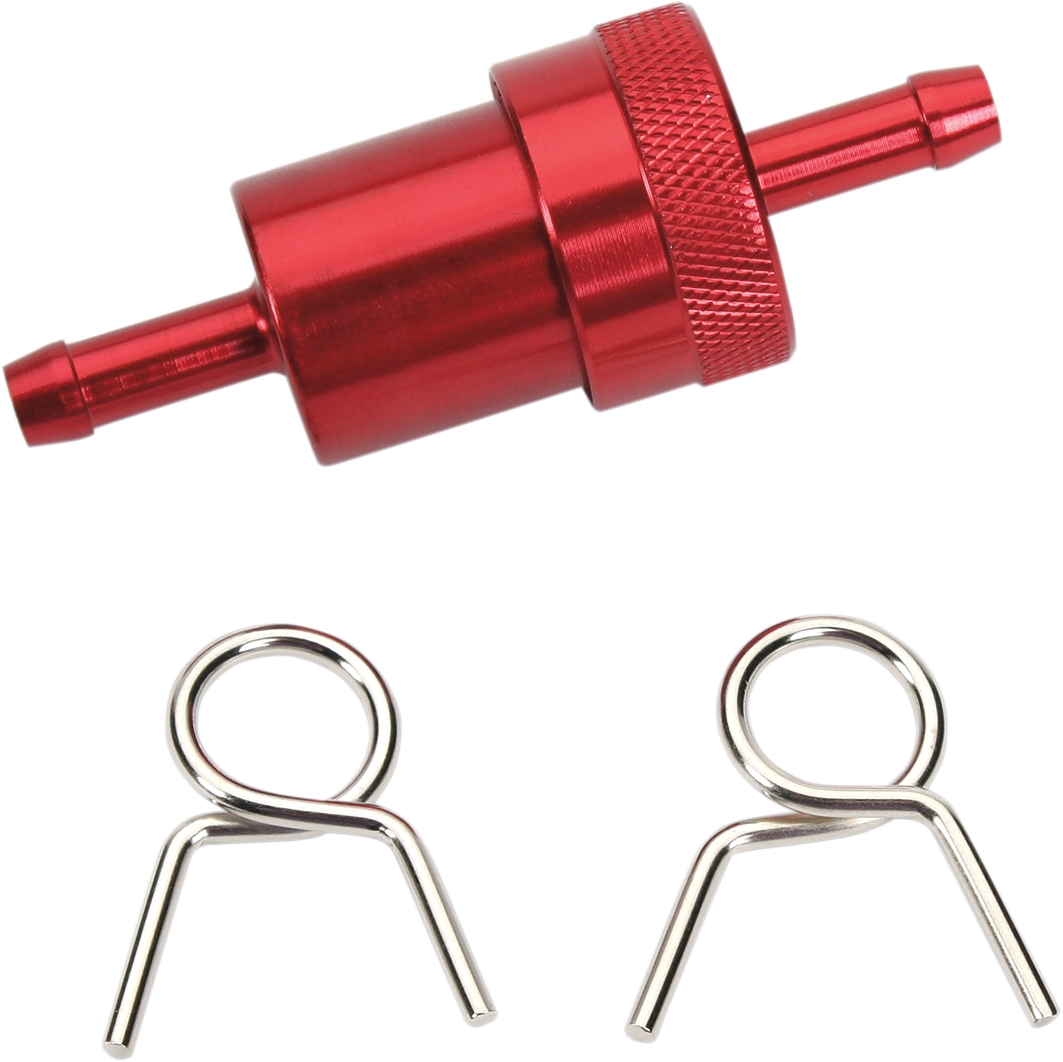 Emgo Aluminum Fuel Filter 1/4in. - Red Anodized 14-34470 | eBay