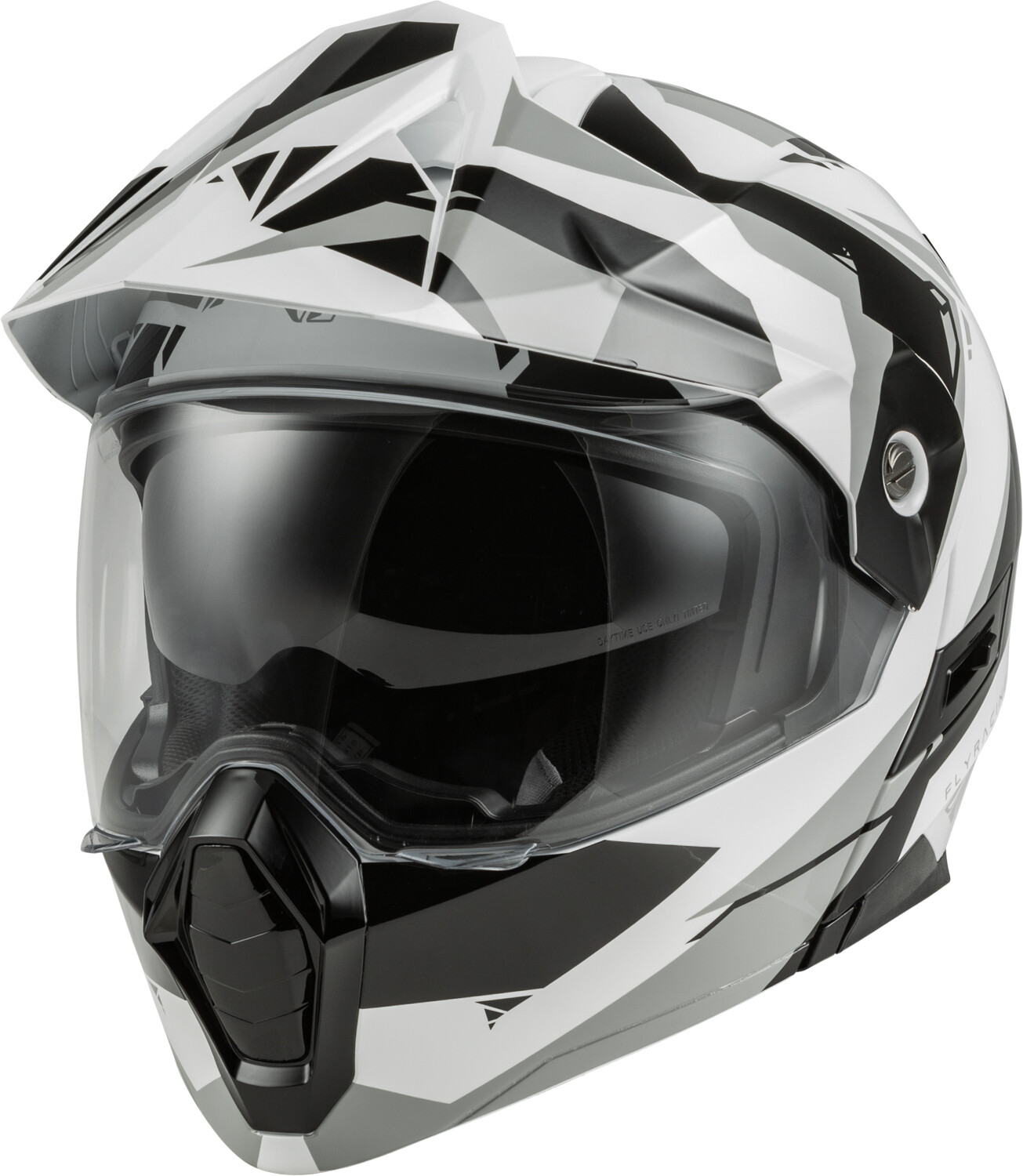 FLY RACING Odyssey Summit ADV Dual Sport Helmet BLACK GREY WHITE