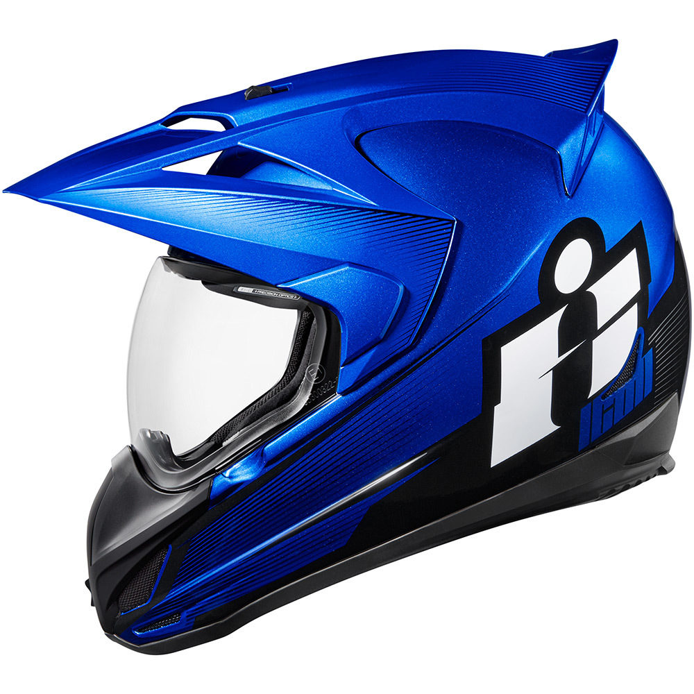 Icon Variant Double Stack Blue Black Adv Helmet Free Shipping Ebay