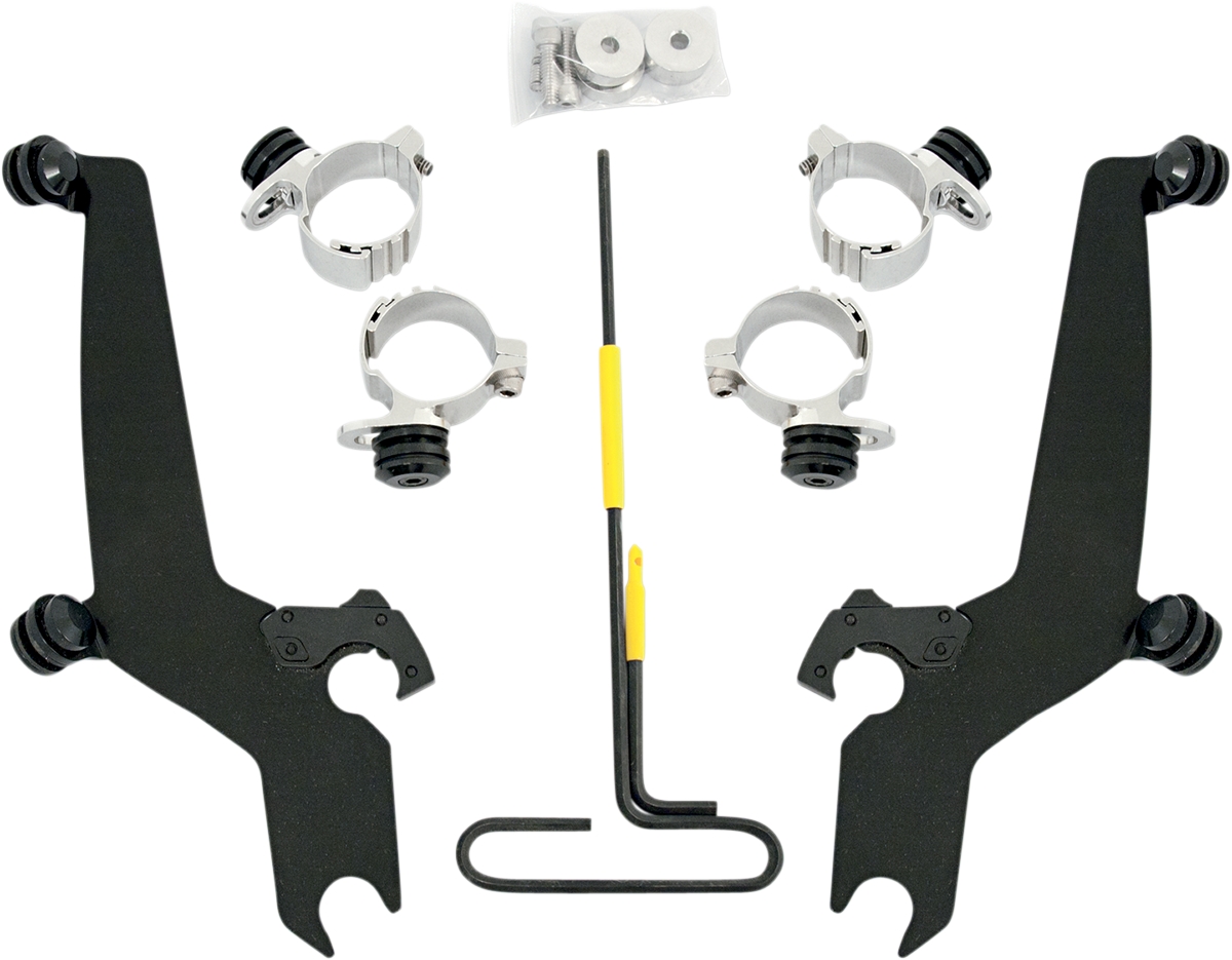 Memphis Shades TriggerLock Mount Kit for Sportshield Windshields Black