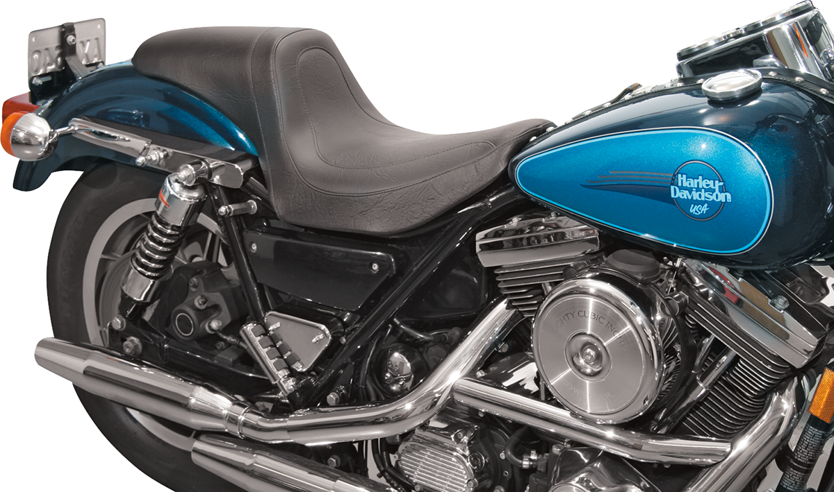 Mustang 82-00 Harley FXR Fastback 1 Piece Seat - Black | eBay