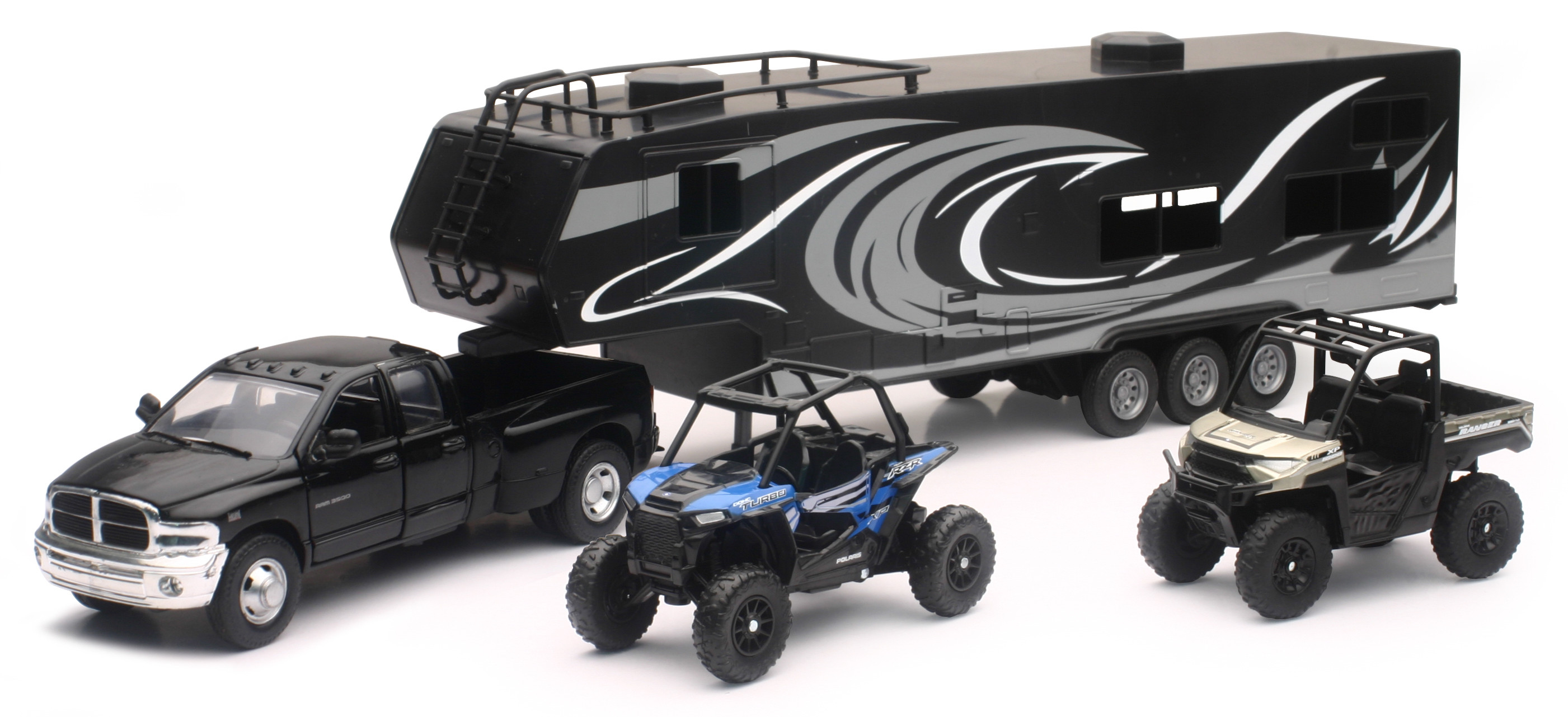 New Ray Toys Replica Dodge Ram Dually & Toy Hauler with