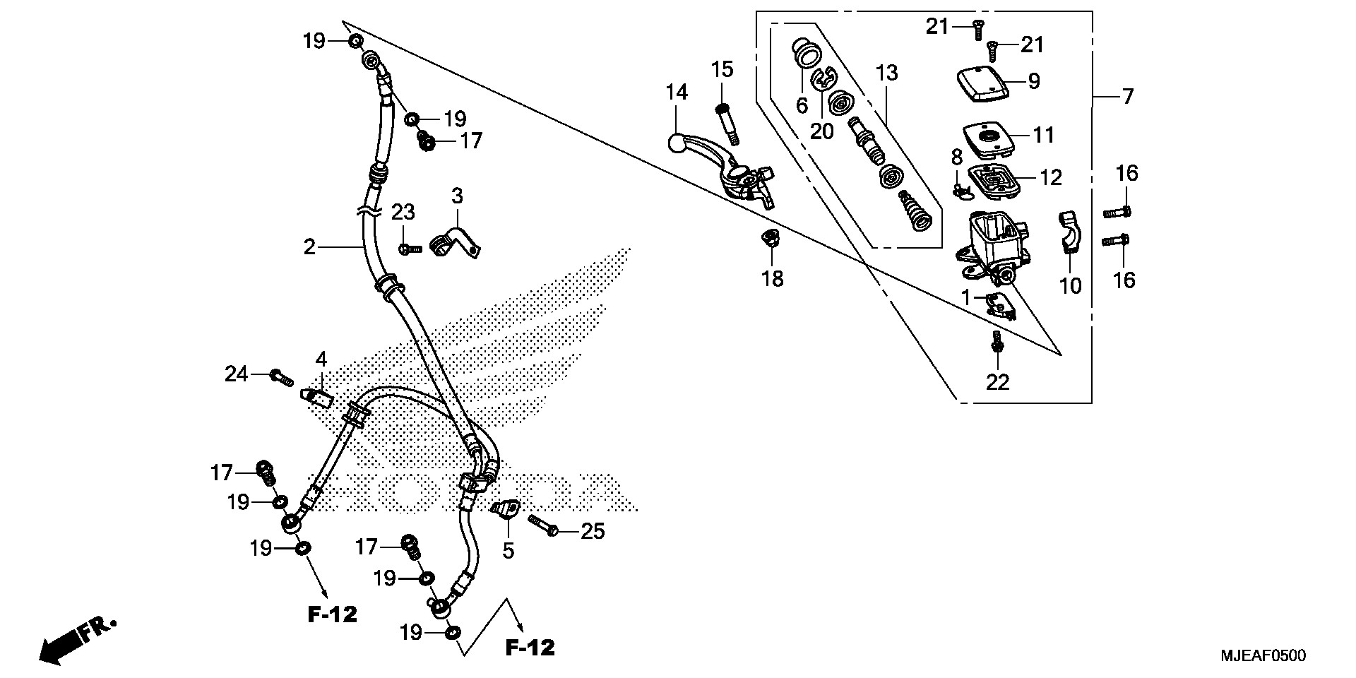 thumbnail image 2 of Genuine Honda Brake Lever For 2020-2022 CRF1100L Africa Twin, Right Side, OEM 53170-MKS-E01 2 of 4