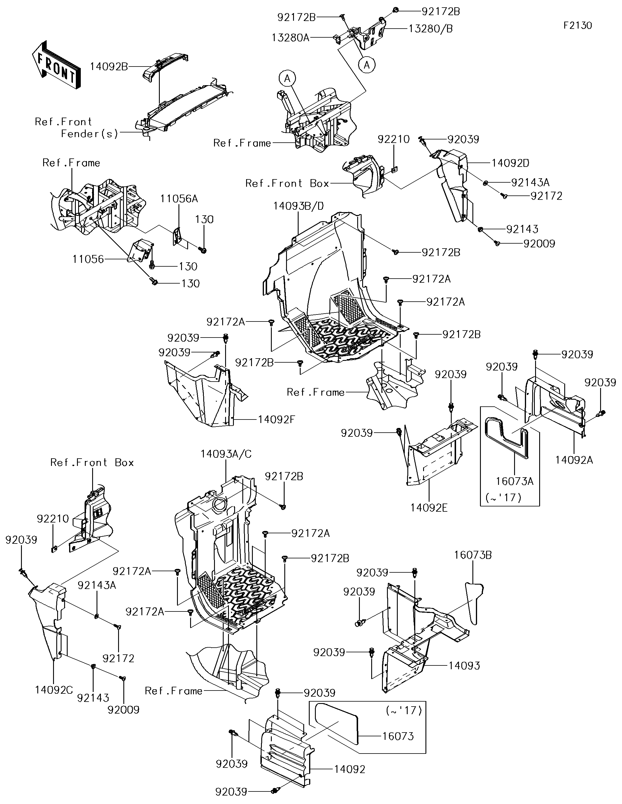 バイク用品<br>KAWASAKI カワサキ 純正パーツ 純正部品<br>カバ