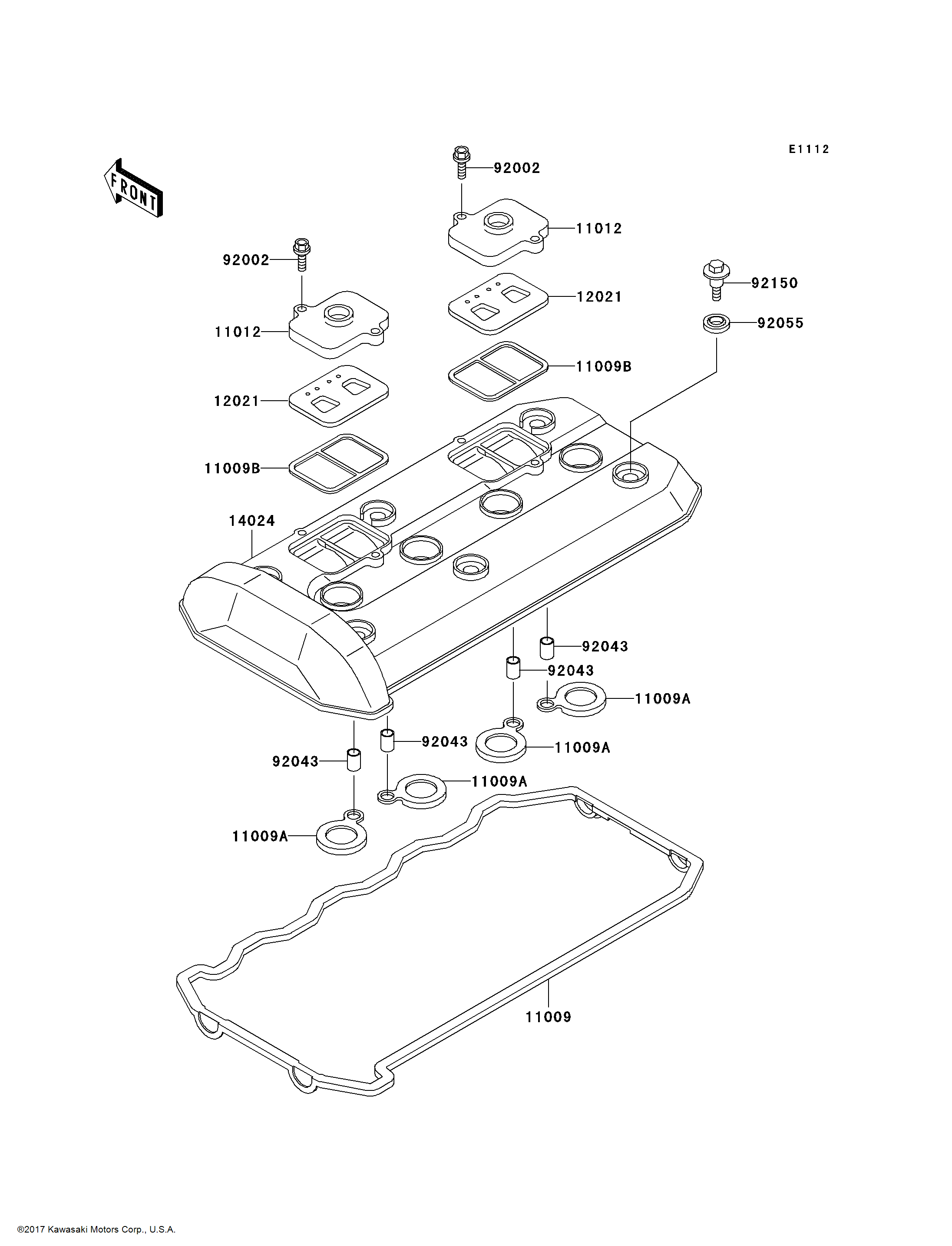 Kawasaki OEM Part 11009-1857 GASKET,REED VALVE | eBay