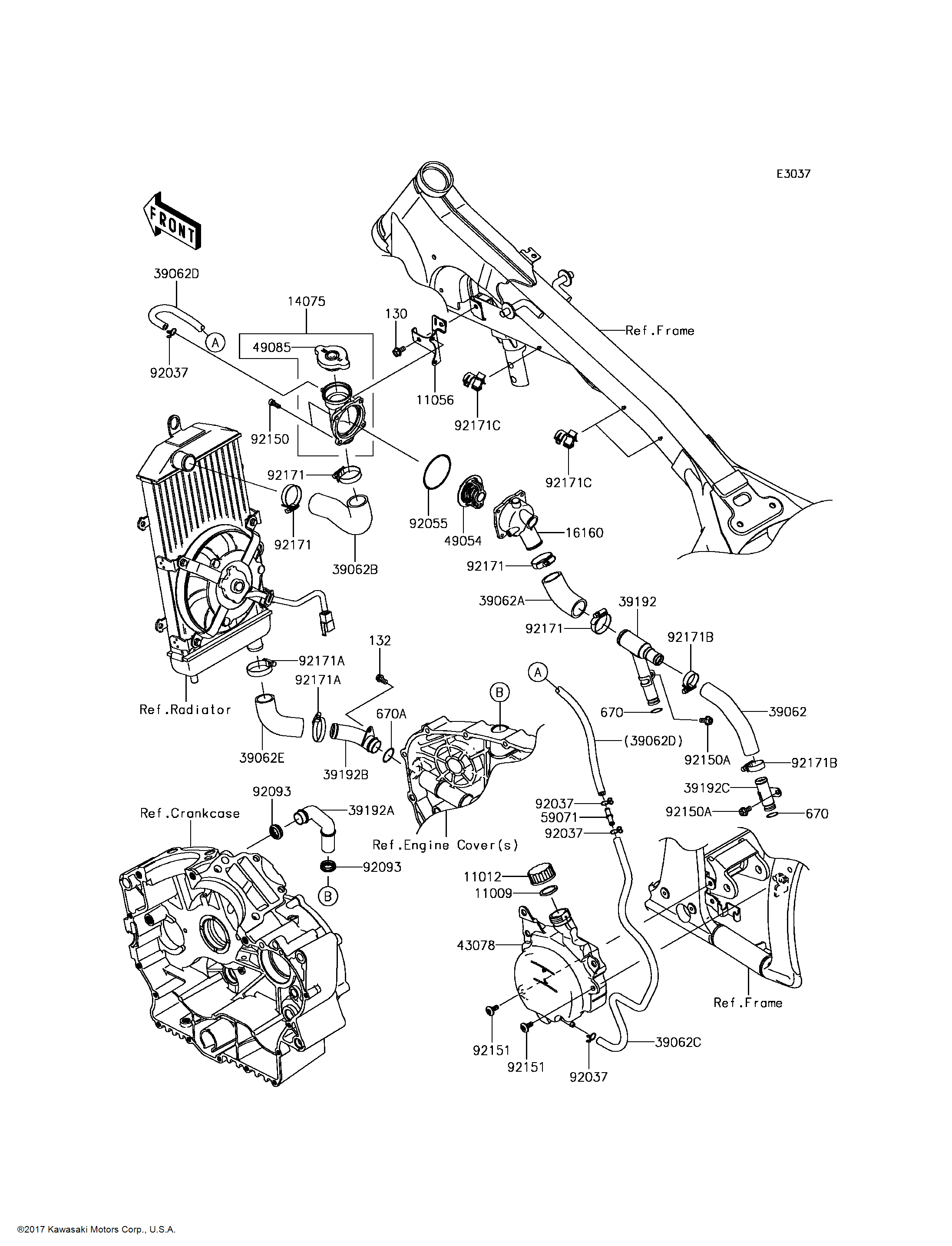 オーダー Kawasaki OEM Part 14013-0001 RING-POSITION | eBay