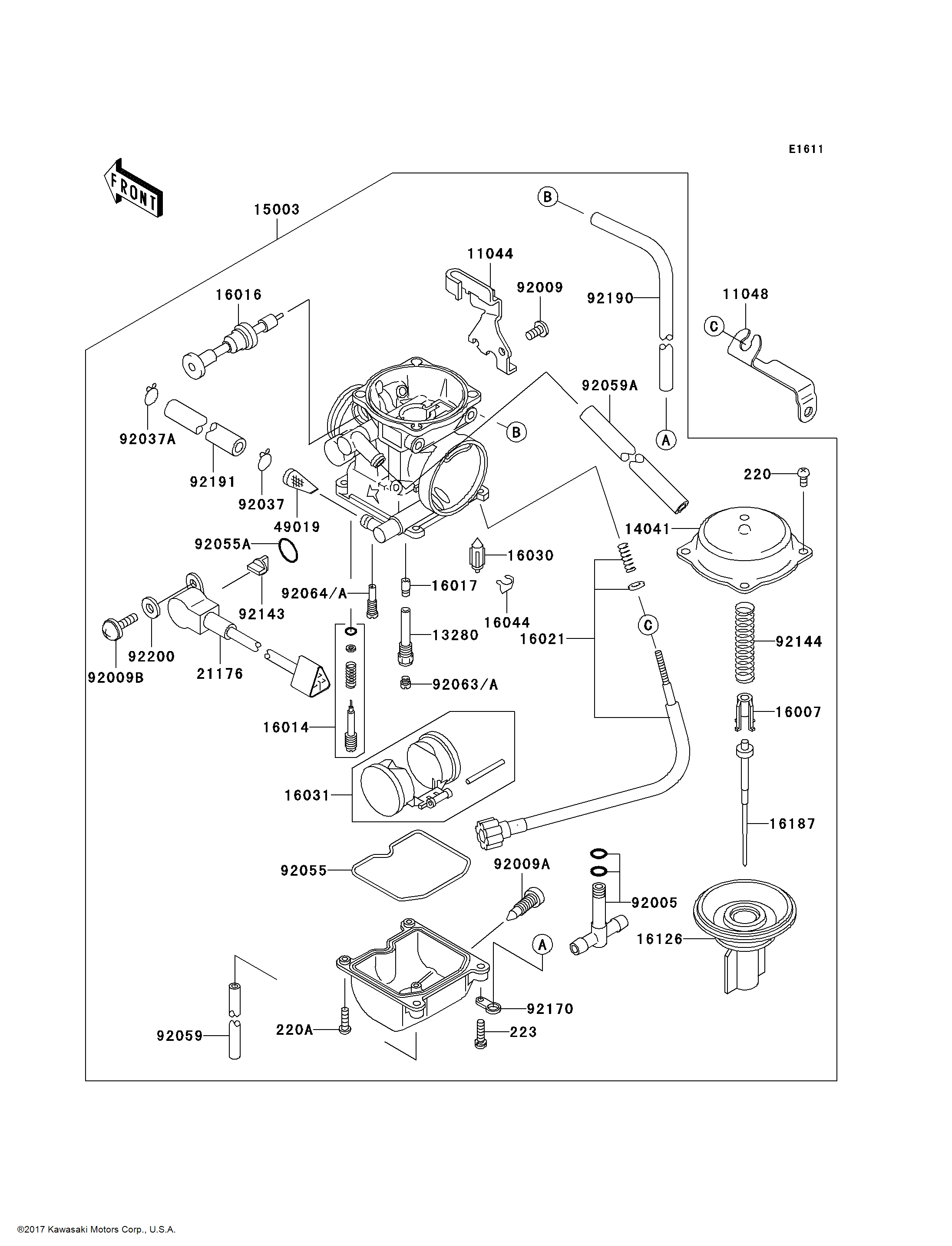 Kawasaki OEM Part 92144-1538 SPRING,VACUUM VALVE | eBay