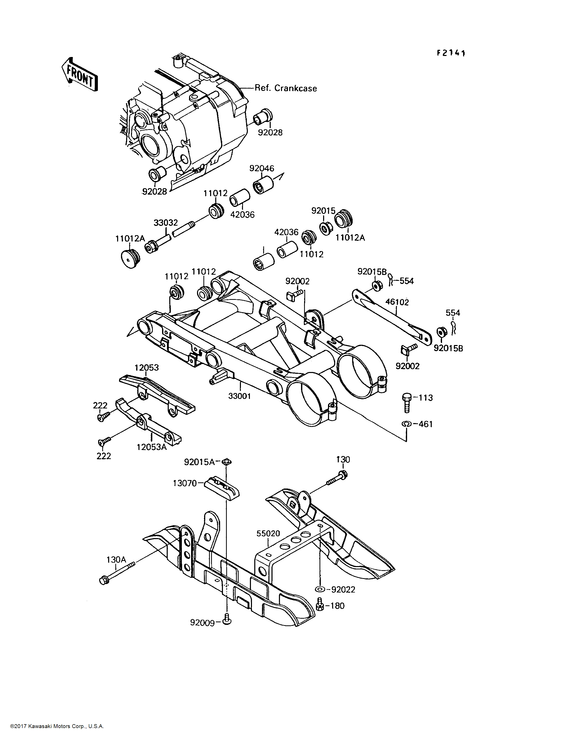 Kawasaki OEM Part 11012-1259 CAP,SWING ARM | eBay