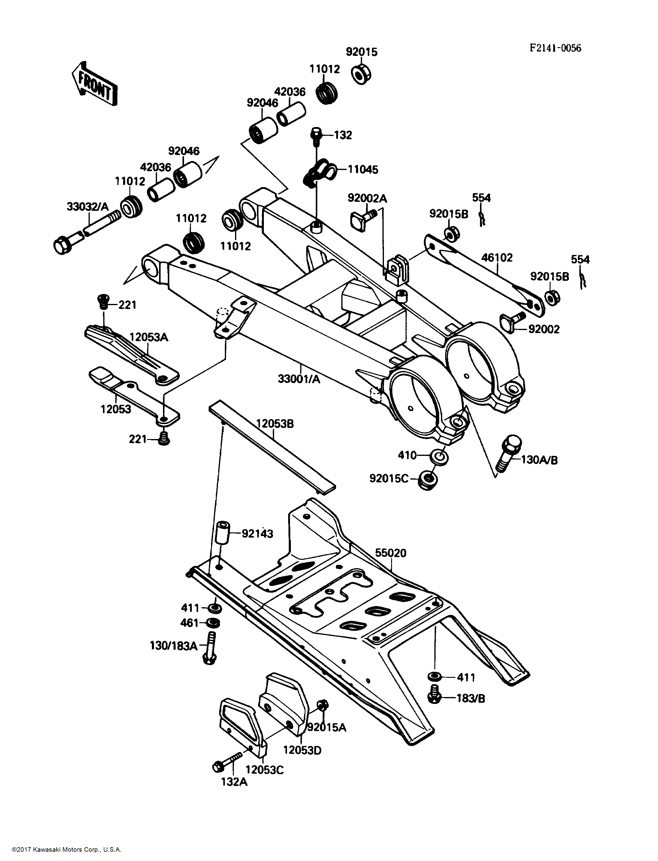 Kawasaki OEM Part 11012-1259 CAP,SWING ARM | eBay