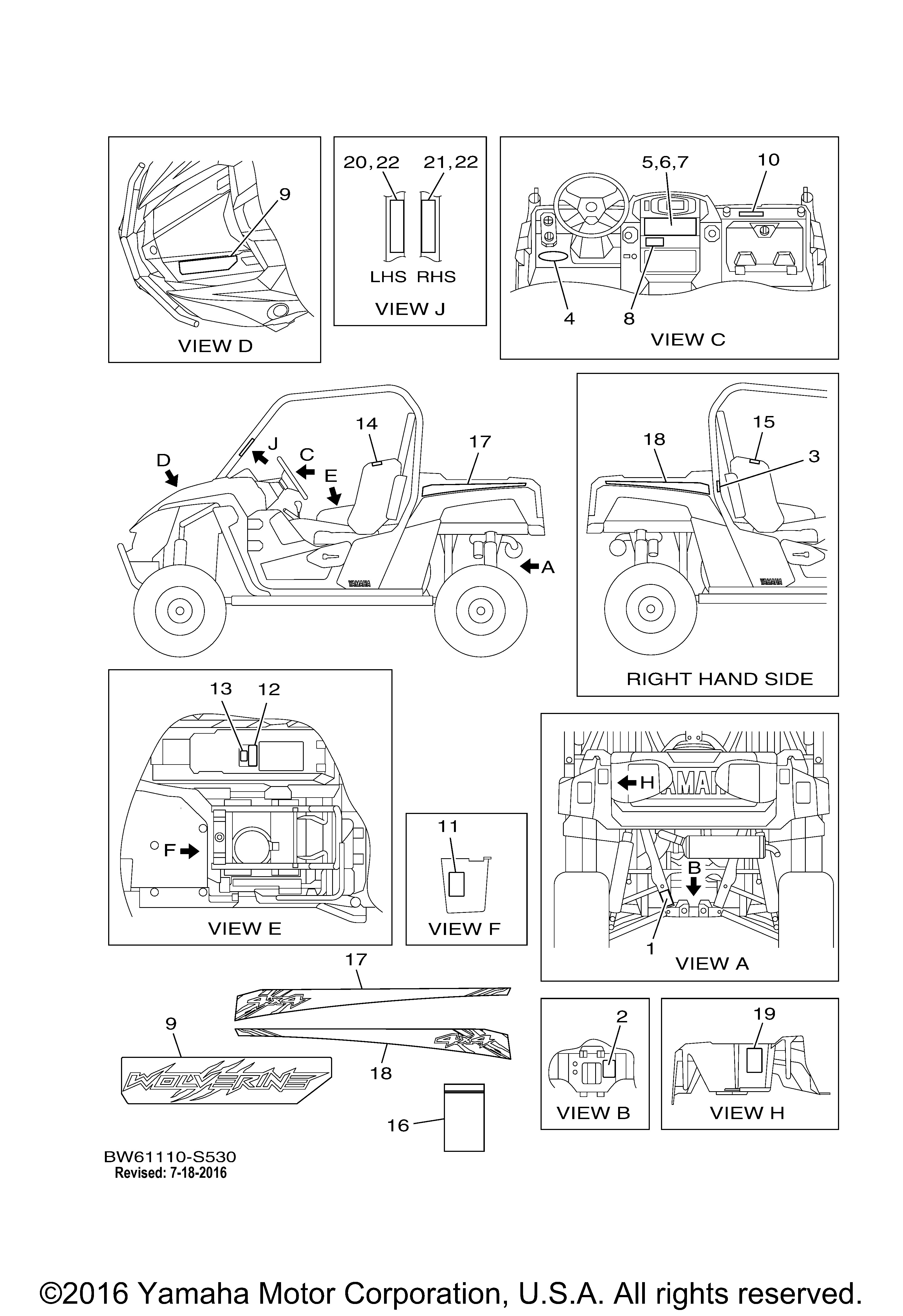 Yamaha OEM Part 1XD-K7762-00-00 LABEL, WARNING 2 | eBay