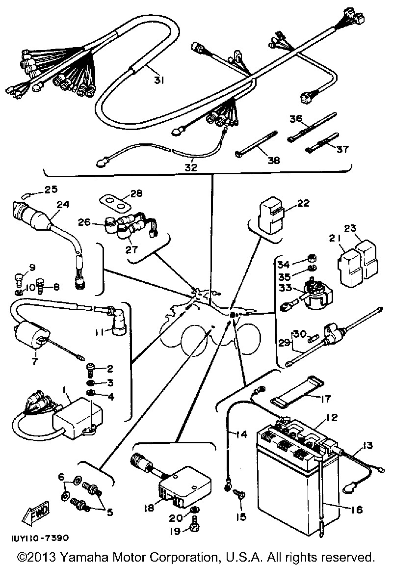 1M18211500: WIRE, PLUS LEAD Yamaha   Buy The 1M1 82115 00 00 At