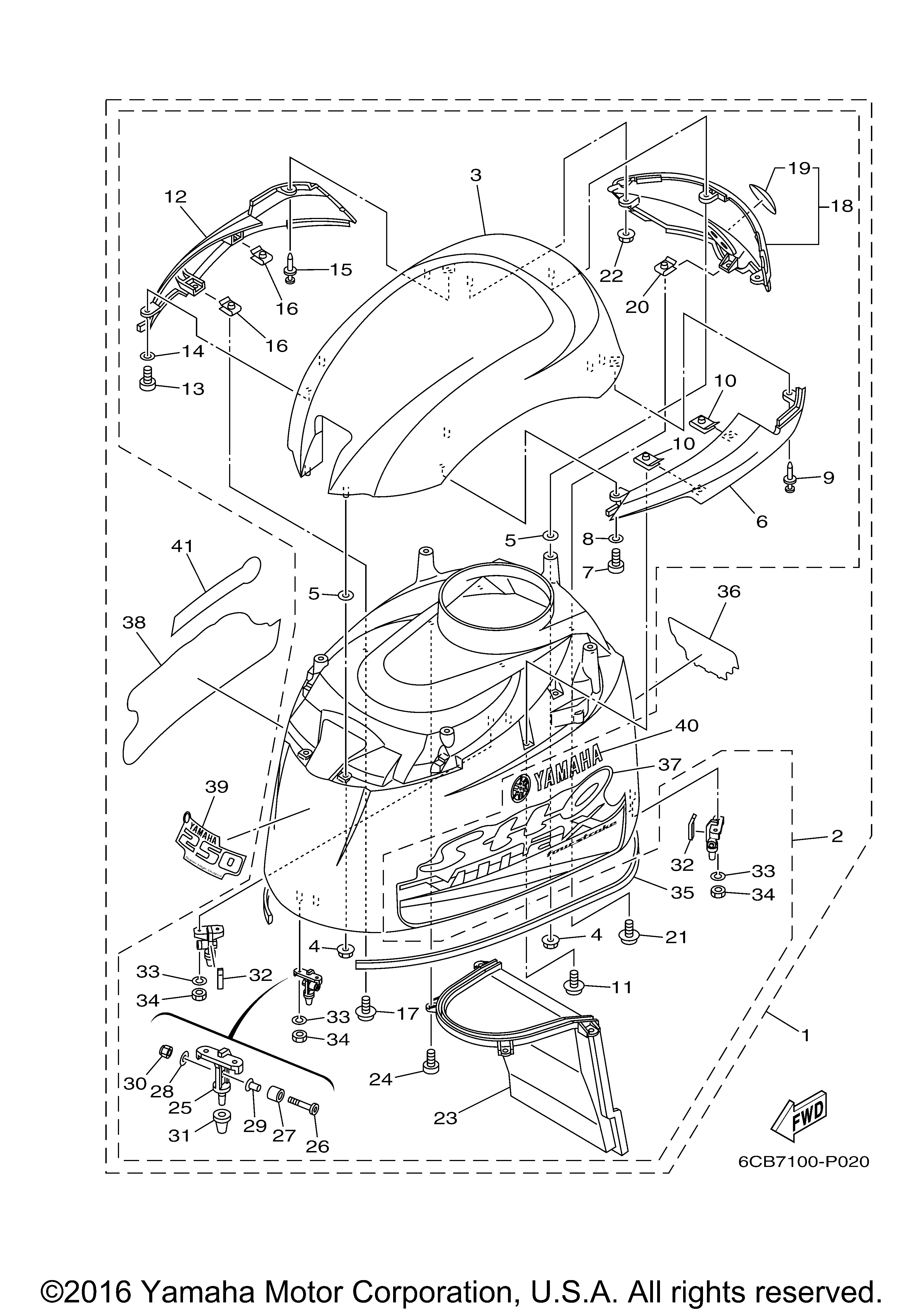 パーツ Yamaha Yamaha OEM Part 6CB-42613-01-NA MOLDING, AIR DUCT | eBay