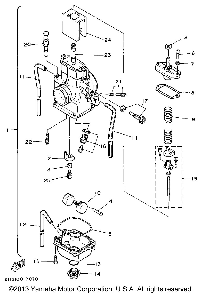 Yamaha OEM Part 24X-14107-33-00 NEEDLE VALVE SET (#3.3) | eBay