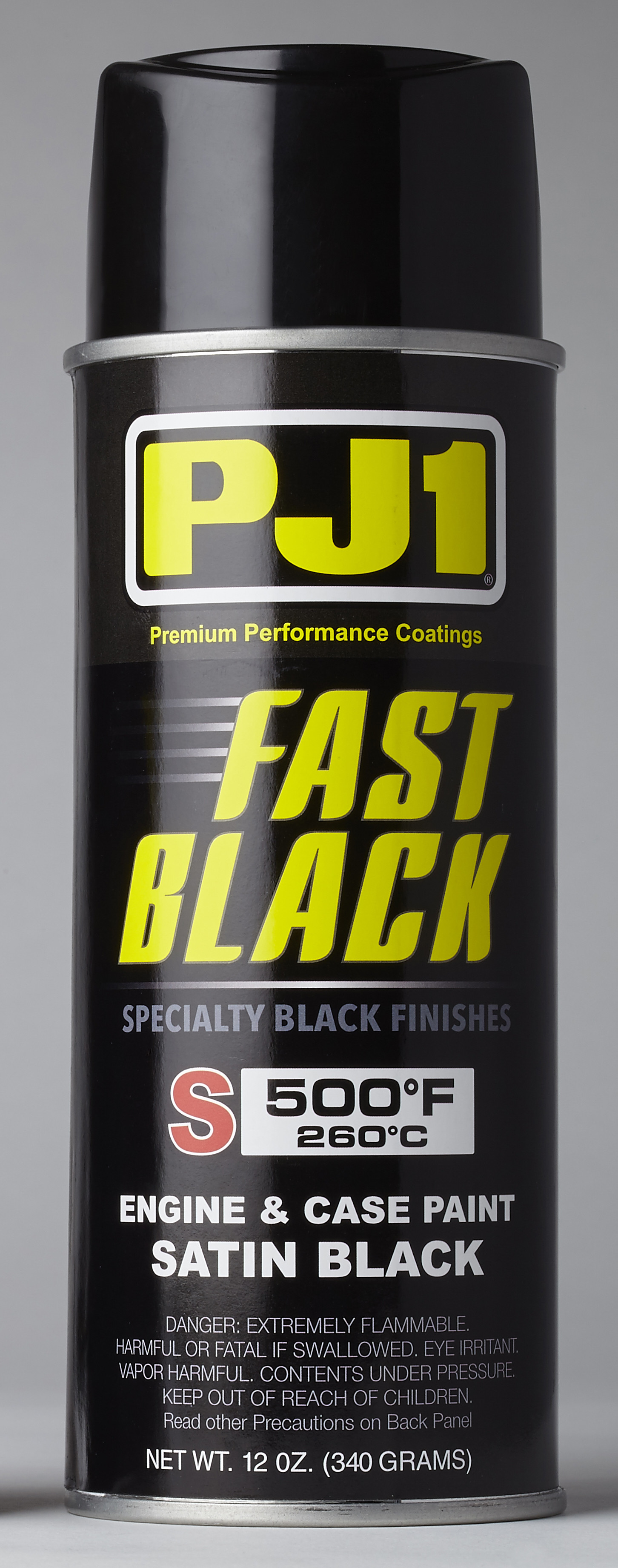 PJ1 500 Degree Fast Satin Black Engine Case Paint 11 Oz for sale online