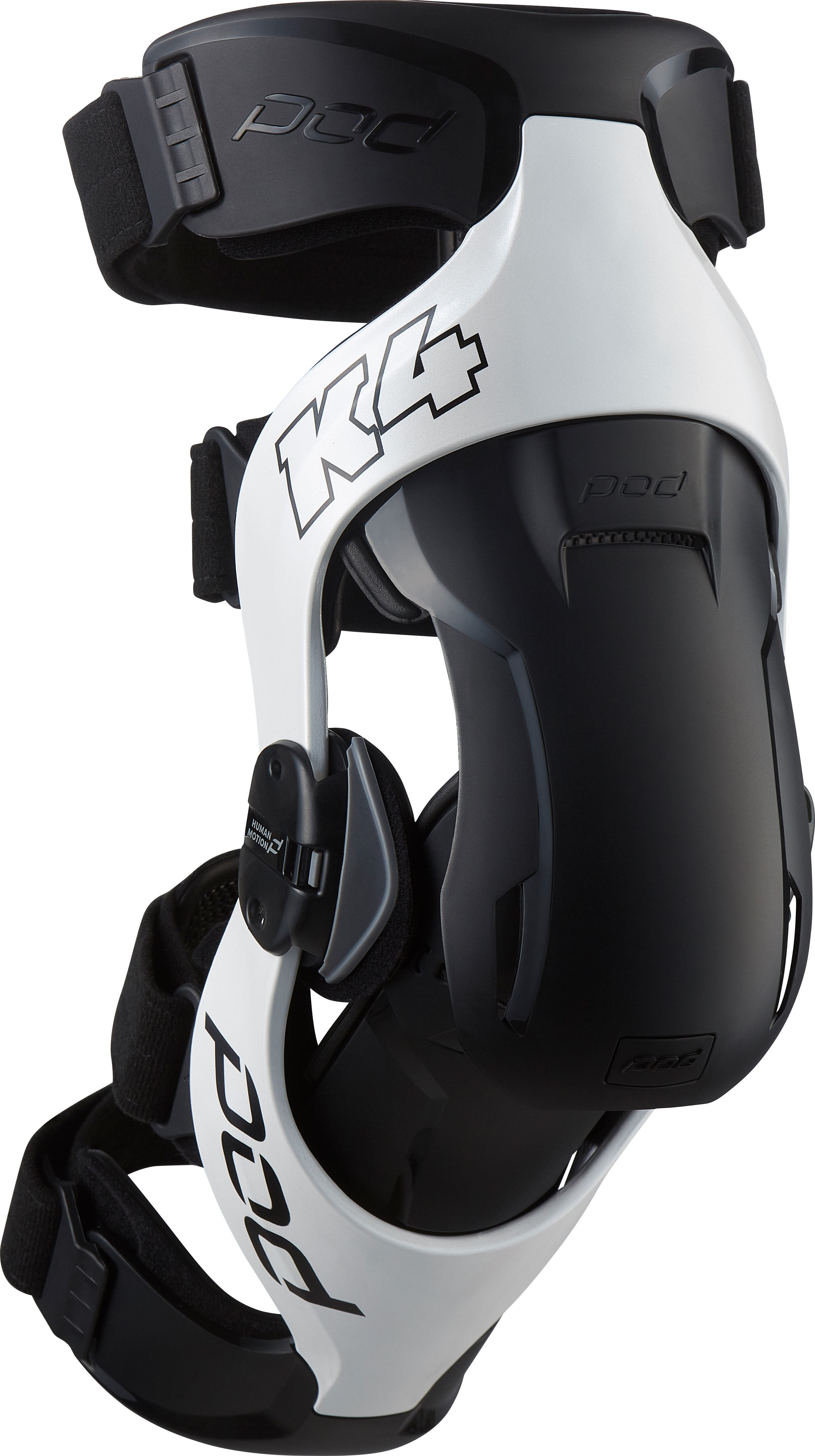POD K4 V2.0 Knee Braces Left & Right Pair White/Black Choose Size