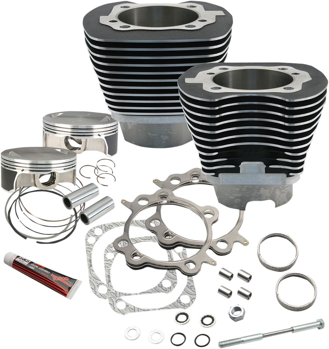 S & S Cycle Big Bore Kit 117" (0717 Twin Cam) Black PowderCoat 910