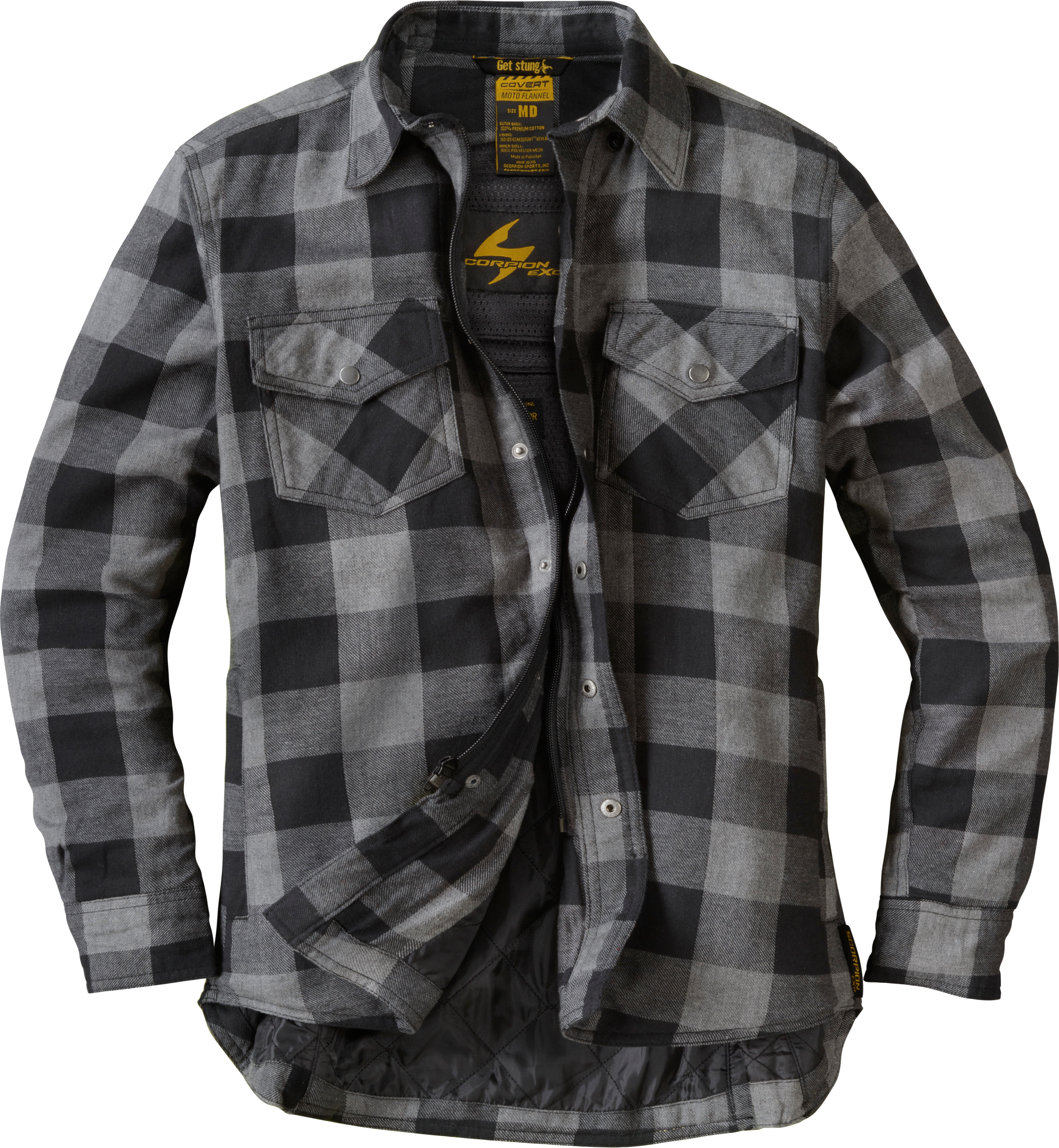 Scorpion Covert Women's Flannel Lg Black/Grey