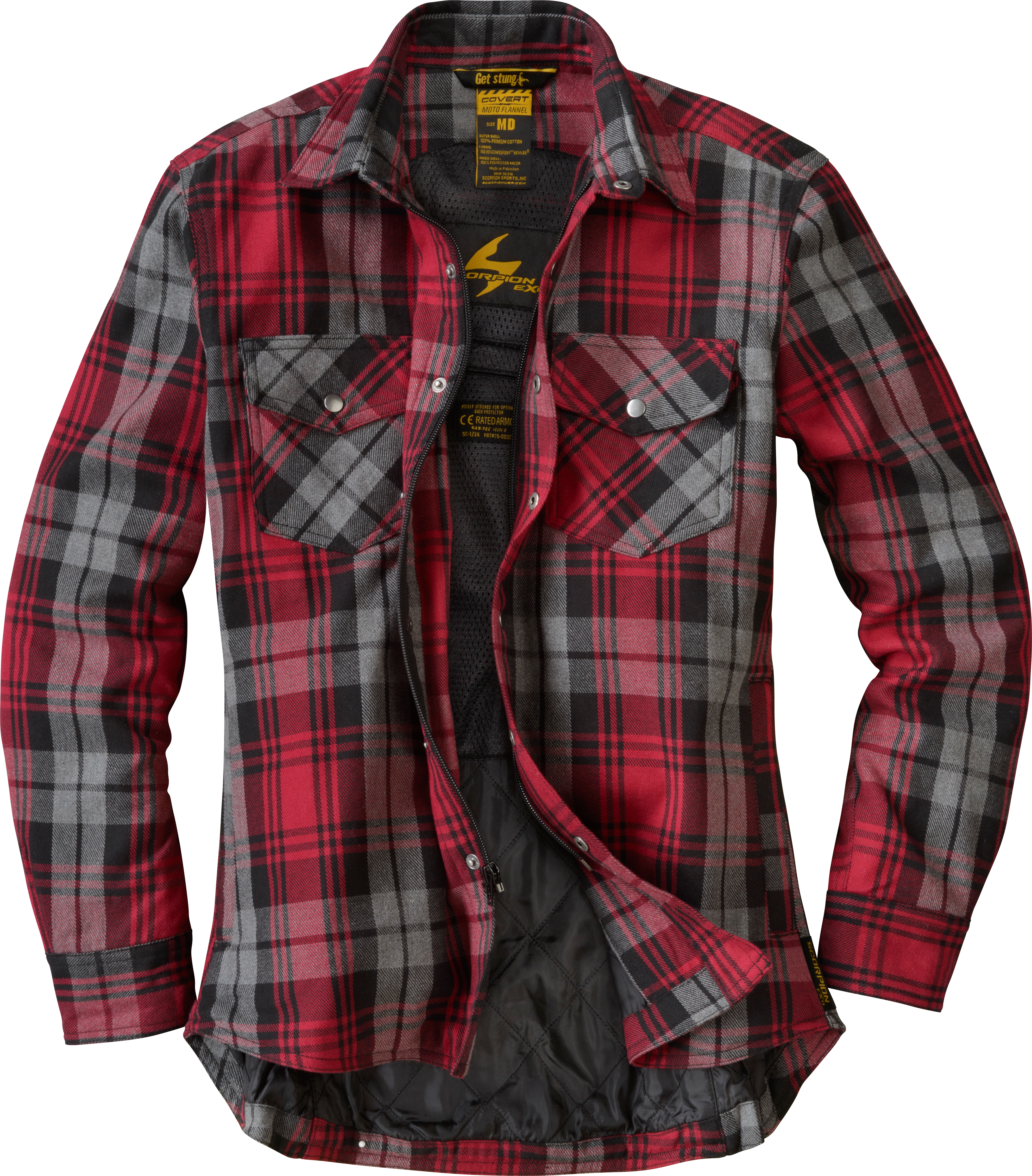 モアい Scorpion Covert Women's Flannel XS Red/Grey 52211-2 | eBay