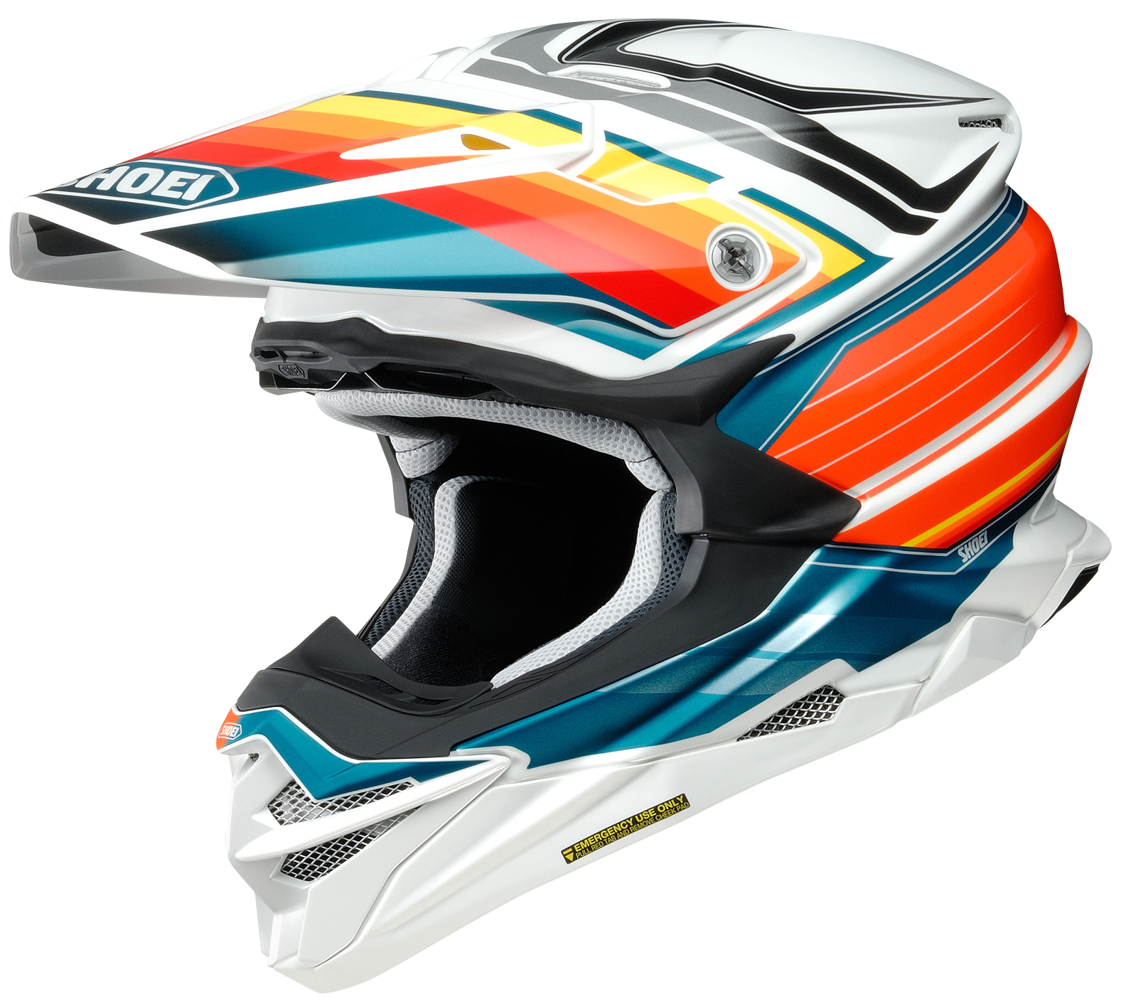 Shoei VFX-EVO Pinnacle Helmet MED Orange/Teal/White