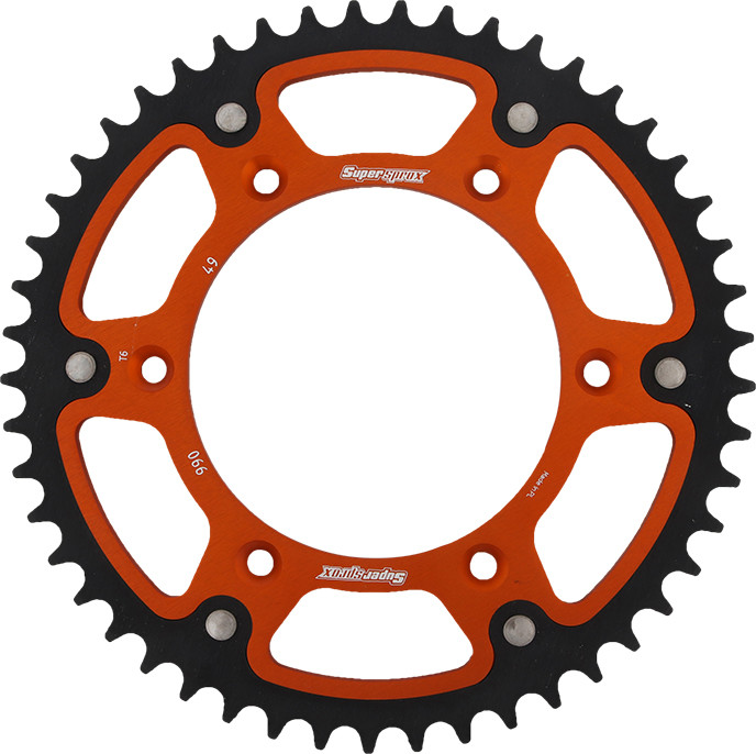 Supersprox Rear Stealth Sprocket 49T Orange RST-990-49-ORG | eBay