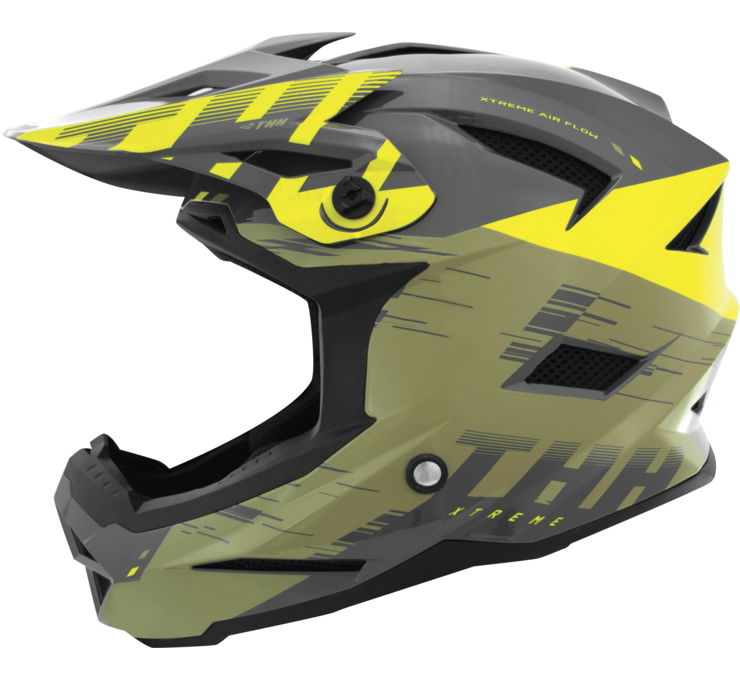 THH Helmets T42 Youth BMX Xtreme Helmet M Khaki/Yellow 647928 Khaki