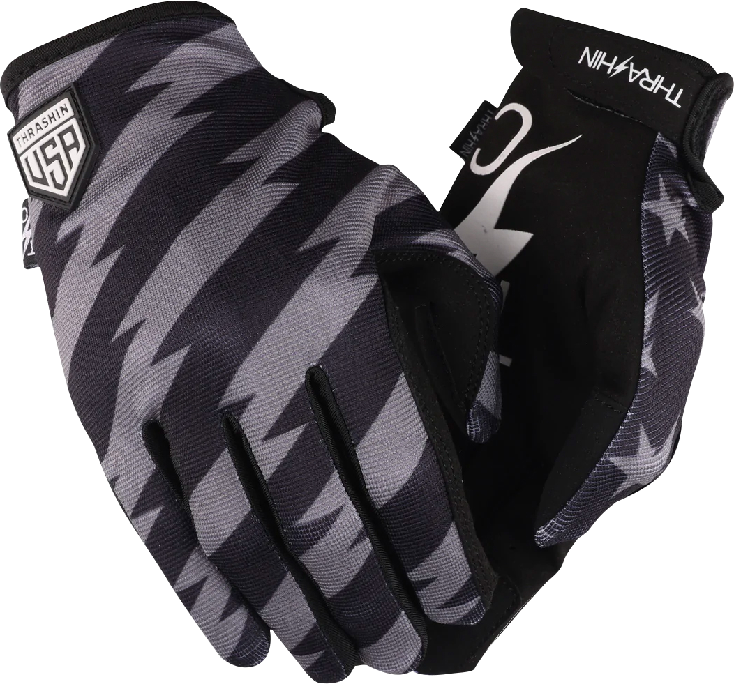THRASHIN SUPPLY CO. Stars & Bolts Stealth Gloves - Foto 3 di 3