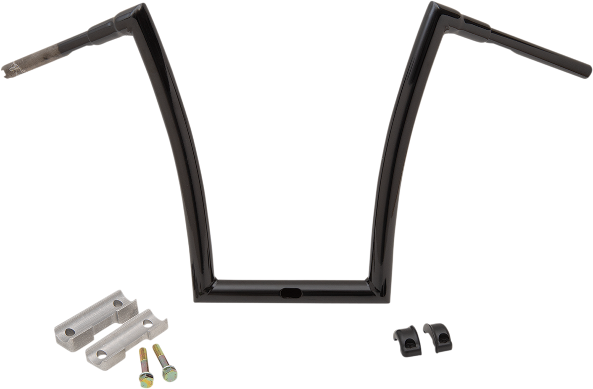 Todd's Cycle 1-1/2" Touring Strip Handlebar 17" Rise Gloss Black 0601-5204
