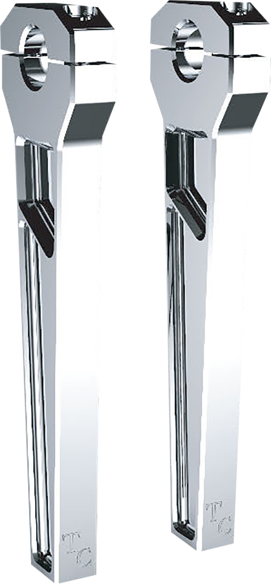 Todd's Cycle 1-1/8" Clamping Riser 10" Rise Chrome TD-R21-10