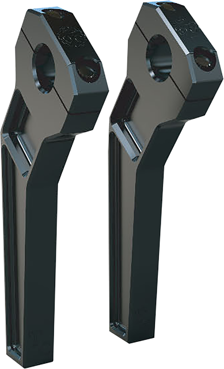 Todd's Cycle 1 1/8" Clamping Pullback Riser 8" Rise Black TD-R22-08B