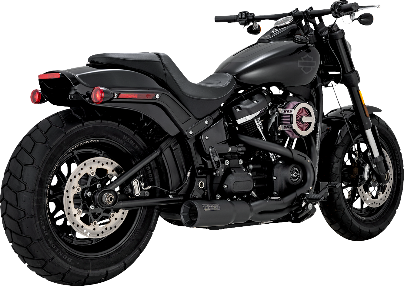 VANCE＆HINES Vance & Hines Harley Softail Fat Bob 18-22 HO 2-1 Black PCX