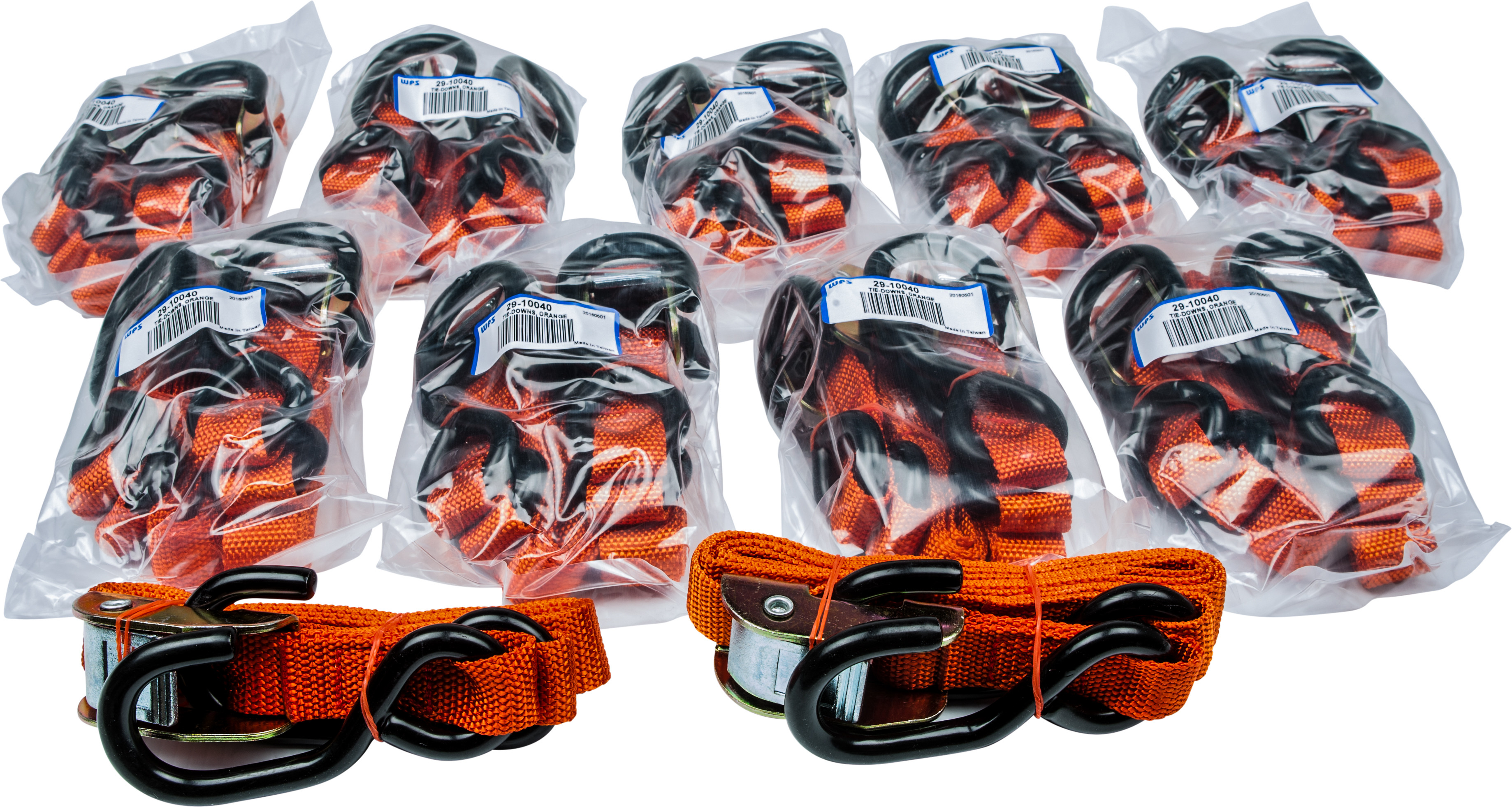 お歳暮 時期 Dealer Tiedown 1in. 21269BULK WPS Pack Orange 10-Pairs 1X68 アウトドア寝具
