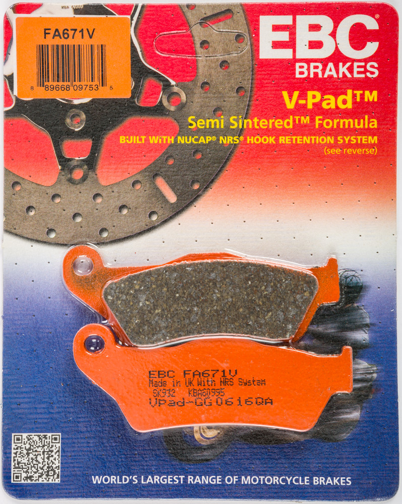 EBC FA671V Semi-Sintered V Brake Pads