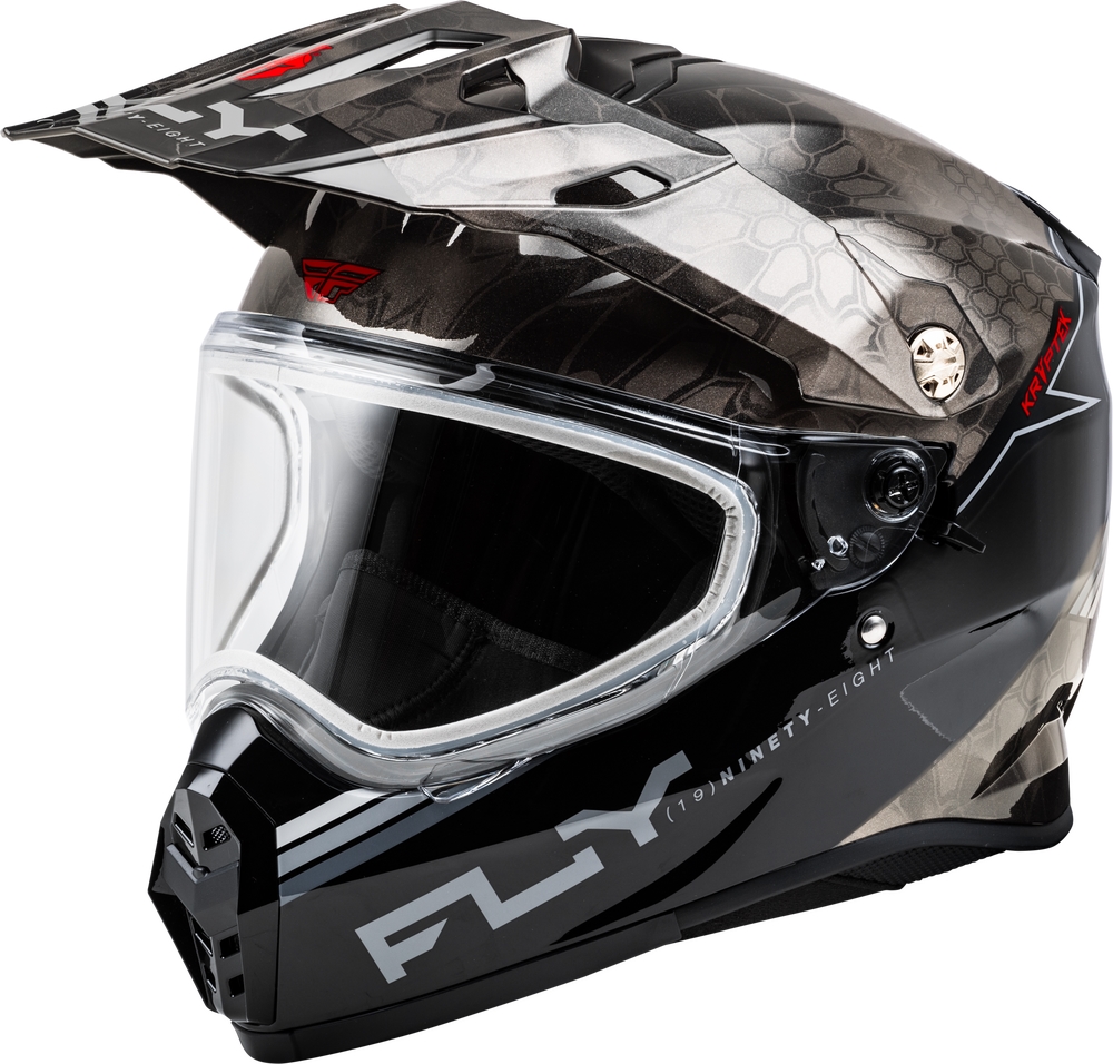 Cascos ocultos Fly Racing Trekker clima frío con escudos dobles 3 colores XS-2X - Imagen 2 de 3