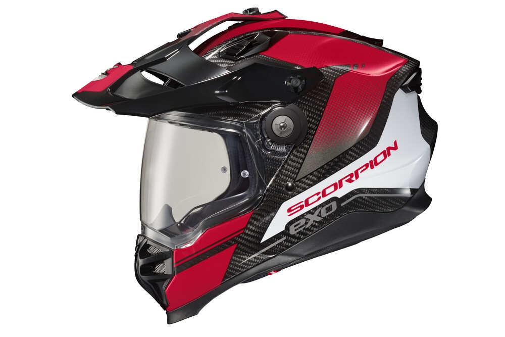 1074 scorpion helmet ScorpionEXO XT9000 Full Face Carbon Fiber Adventure Motorcycle with Pinlock Ready Shield Bluetooth Ready Speaker Pockets DOT ECE Trailhead (Dark Red use Ellip 1074 scorpion helmet Covert X