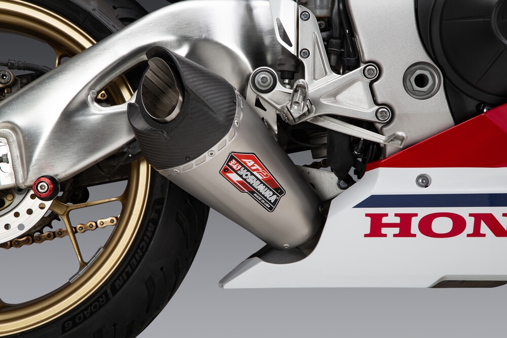Yoshimura 12202BP521 AT2 Street Series Slip-On - Stainless Steel Muffler Natural