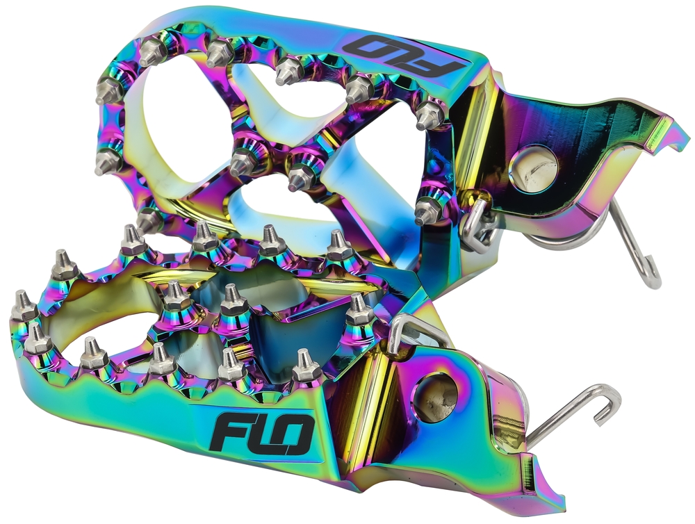 Flo Motorsports FPEG-789JET Pro Series Footpegs - Jet Fuel