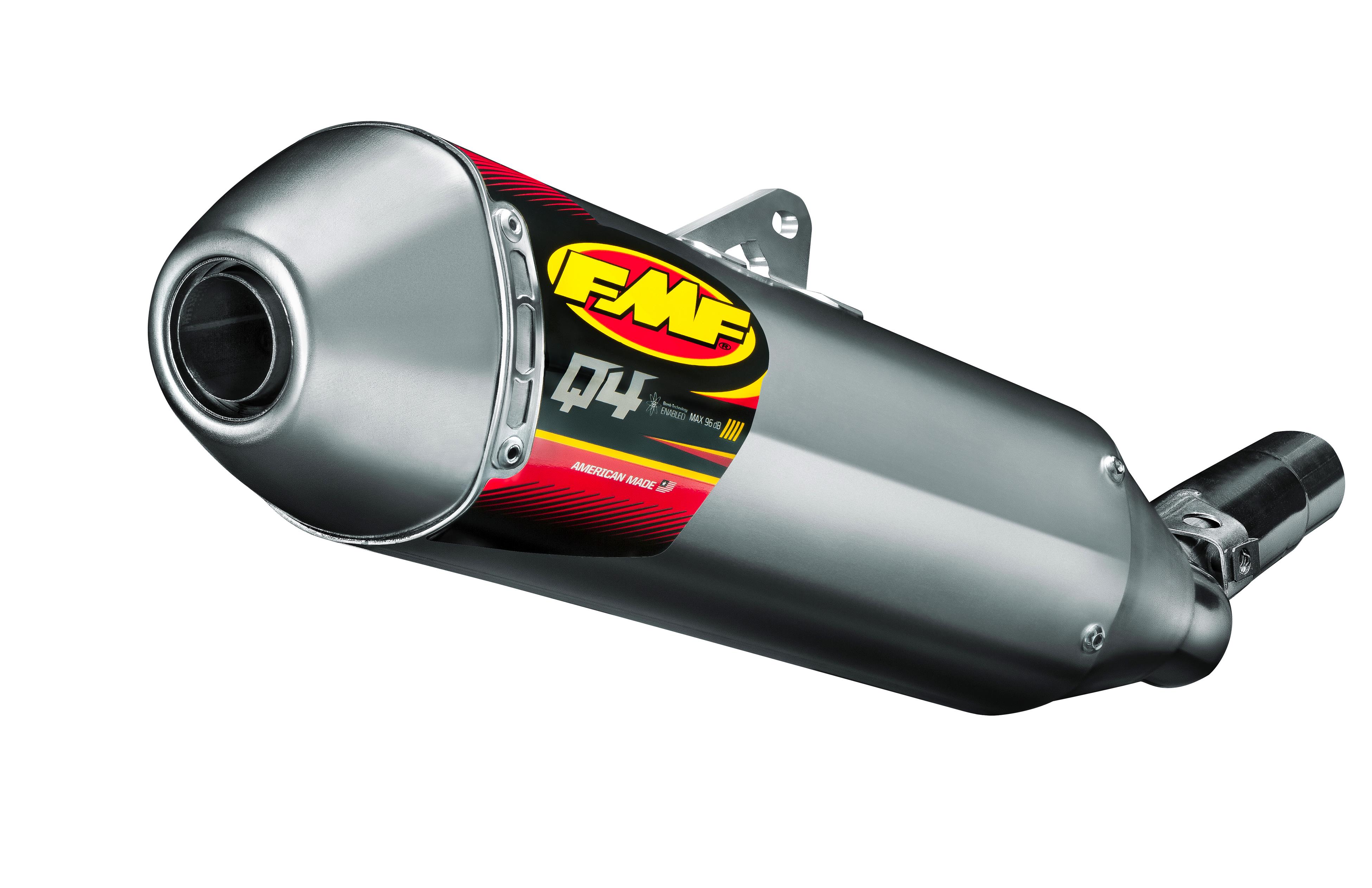 FMF Racing 044426 Q4 Spark Arrestor Slip-On - Hexagonal Muffler - Stainless M...