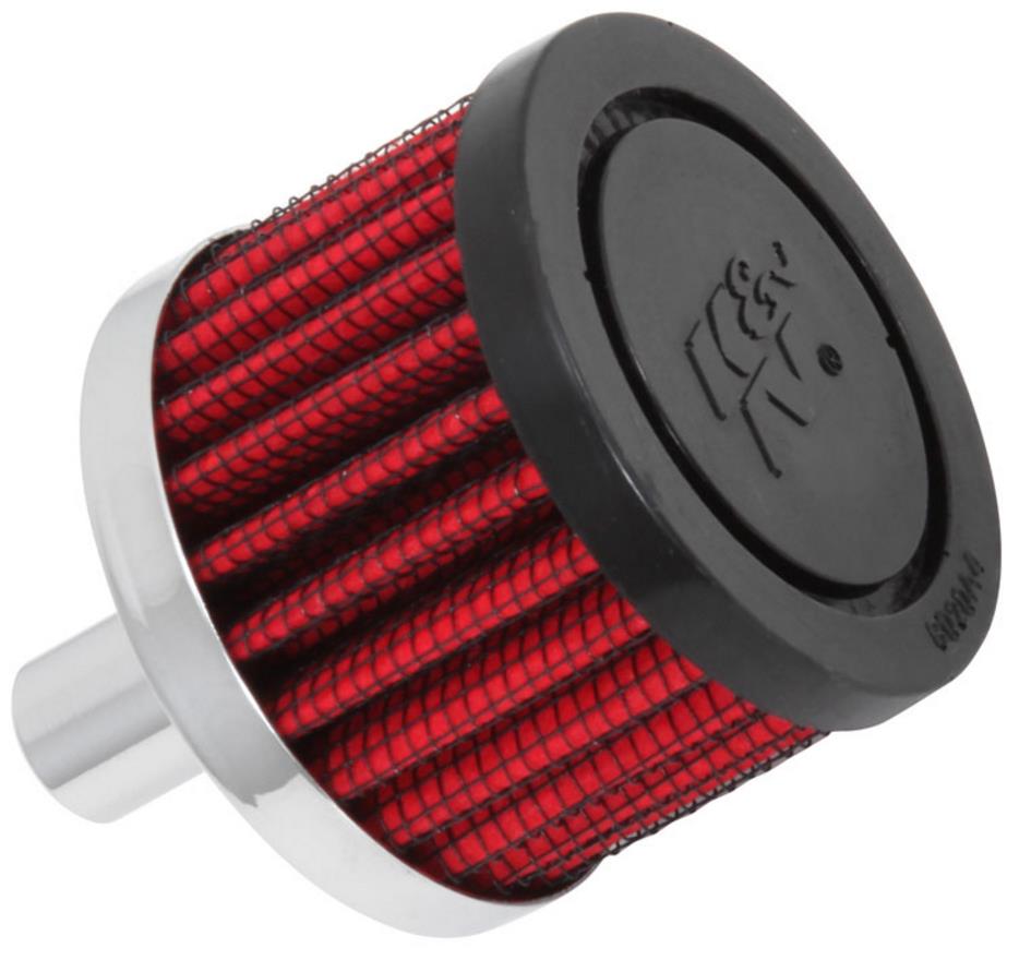 K&N Engineering 62-1010 Steel Base Crankcase Vent Filter - 1/2in. Vent - Rubb...