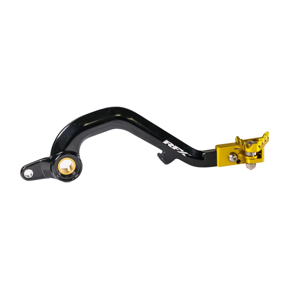 RFX FXRB 30400 99YL Pro Series Rear Brake Pedal with Folding Tip - Yellow