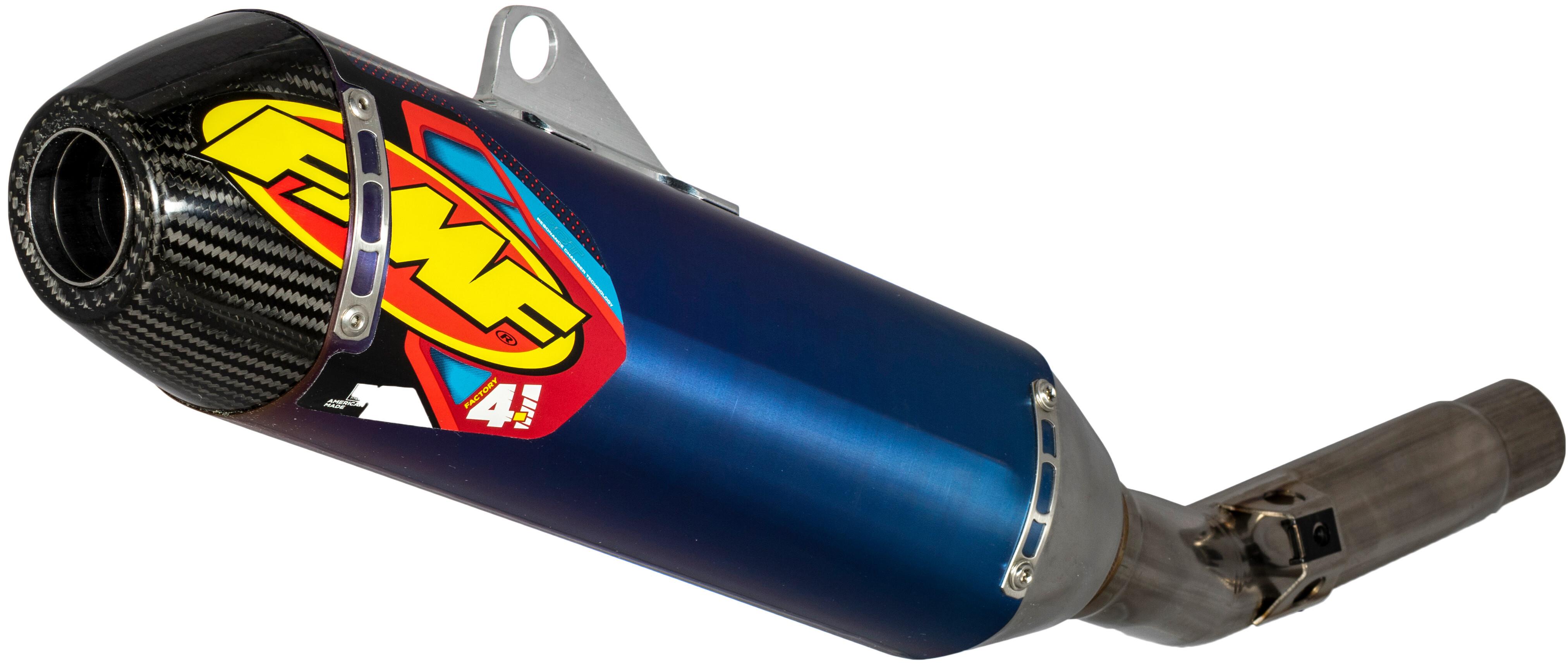 FMF Racing 045648 Factory 4.1 RCT Slip-On - Blue Anodized - Carbon Fiber Endc...