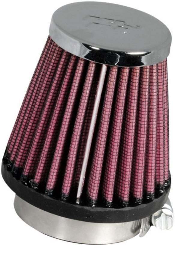 K&N Engineering RC-1060 Universal Round Tapered Air Filter - Chrome End Cap